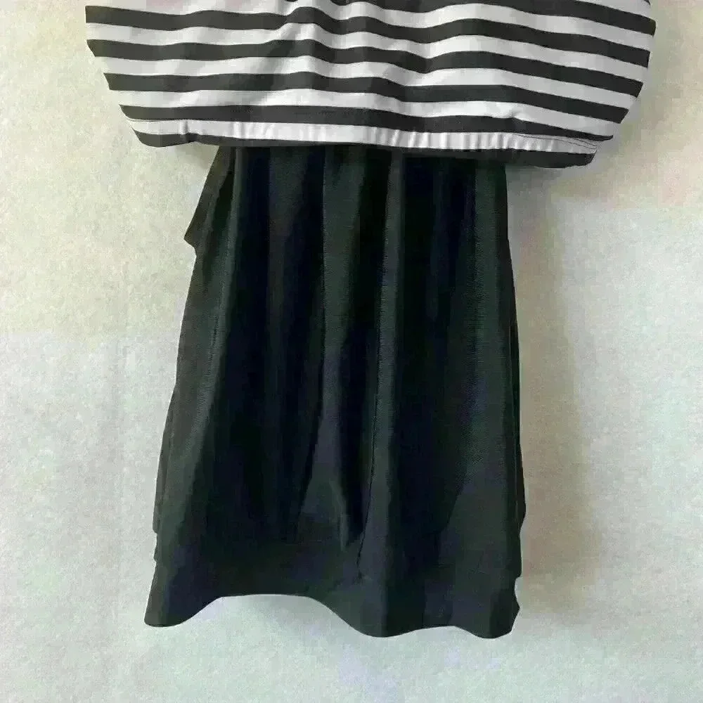 Women's Black White Stripped Two Piece Tankini XL Beachy‎ Spring Summer Vacation